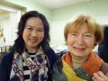 Ginette Saint-Cyr (r) with one of the new members of the CCFS Dr. Qian Pu